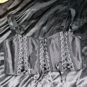 Dolls kill corset crop top in black small never worn